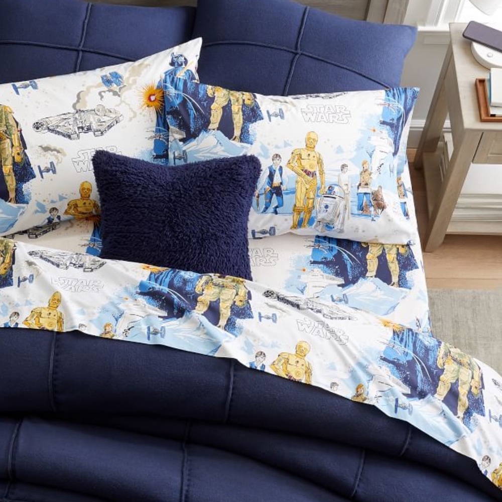 Pottery Barn Kids Star Wars fitted sheet - Blue and White